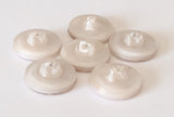 Pale pink with gold vinatge glass button lot-6pc