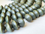 Saucer Wood Beads 15mm Khaki