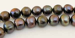 Potato Freshwater Pearl Beads Dark Gray