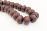 Wood Abacus Rondelle Spacers Beads 11mm Brown 16” strand