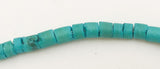 3mm Coconut Heishi, Coco Heishi, Natural Wood Beads, Coconut Shell Heishi  Turquoise 24" strand