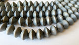 15MM Wood Saucer Beads Gray~16” strand