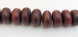 Large Wood Beads Abacus Wood Beads 20mm Wood Rondelle Spacers Brown 7 1/2” strand