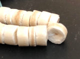 5mm Coconut Heishi, Coco Heishi, Natural Wood Beads, Coconut Shell Heishi  Cream Off White 24" strand