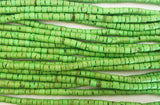2-3mm Coconut Heishi, Coco Heishi, Natural Wood Beads, Coconut Shell Heishi Bright Green 24" strand