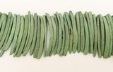 Green Coco Sticks, Coconut Shell Sticks Tusks, Wood Stick Beads, Khaki-30pc