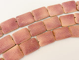 Snakeskin Print Wood Beads Rectangle