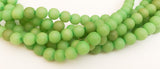 Buri Nut Beads Round Bright Green 8mm 16” strand