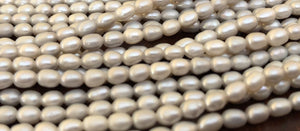 Light Gray Freshwater Pearls Rice Pearls 3mm