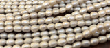 Light Gray Freshwater Pearls Rice Pearls 3mm