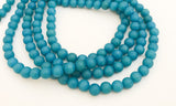 8mm Round Buri Beads Turquoise~16 inch strand