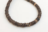5mm Brown Coconut Beads Rondelle Pukalet 16” strand