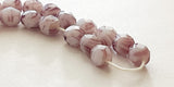 Lavender Glass Beads, Czech Glass Beads, Picasso 8mm