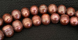 Burgundy Freshwater Pearls Potato Pearl Beads 10mm