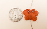 Carved Bone Butterfly Bead Pendant