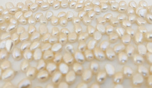 White Side Drilled Freshwater Pearls Full Strand