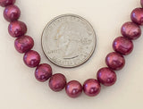 Freshwater Potato Pearls Beads Purple 8-9mm