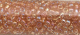 30 Grams Japanese Seed Beads Destash Size 11/0- Transparent Carnation Pink Rainbow