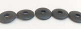 19mm Horn Ring Beads, Drilled Thru Rings, Black Horn Beads -10pc