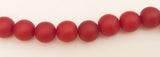Buri Nut Beads 8mm Round Red~16 inch strand