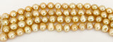 Gold Colored Potato Pearls 6mmFull 16inch strand