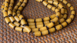 Buri Nut Beads Tube Khaki 16” strand