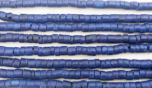 3mm Heishi Coconut Shell Lapis Blue 24” strand