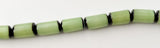 Natural Buri Nut Beads Tube 16" strand Light Green