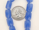 Faceted Stone Rectangle Beads Blue Quartz