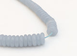 Natural Angelite Rondelle Graduated Beads Pastel Blue Full 18 Inch Strand