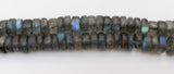 Labradorite 5mm Rondelle Beads 7” Strand