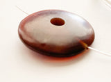 Carved horn beads, horn donut ring-1pc