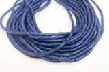 3mm Heishi Coconut Shell Lapis Blue 24” strand