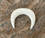 Double Horn Pendant, Bone Crescent Pendant