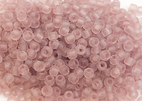 Seed Beads Destash 11/0 Transparent Frosted Lavender 30 grams