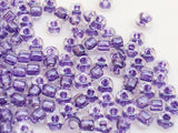 11/0 Japanese Glass Seed Beads Destash Inside Color Light Purple/Clear 30 Grams