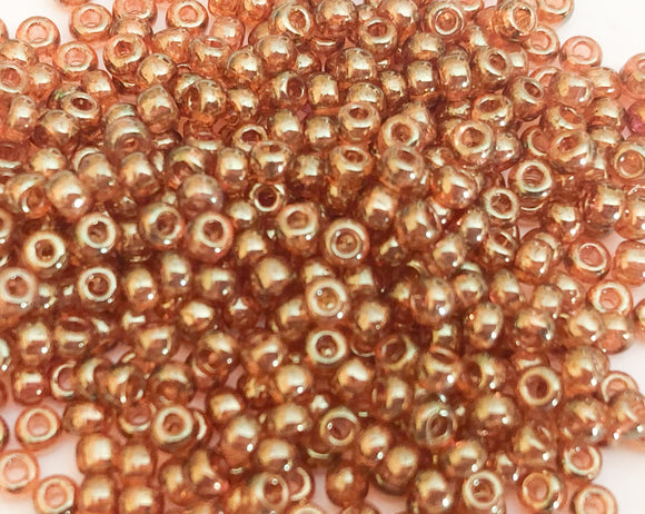 11/0 Japanese Glass Seed Beads Transparent Light Amber 30 Grams