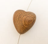 Wooden Heart Beads 26x25mm Robles~2pc