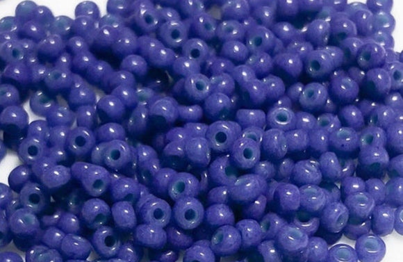 Destash Seed Beads Japanese Seed Beads Size 11/0- Opaque Dark Periwinkle  30 grams