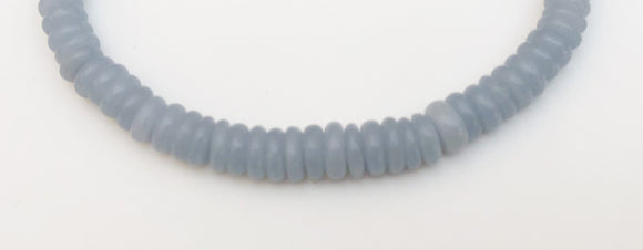 Natural Angelite Rondelle Graduated Beads Pastel Blue Full 18 Inch Strand