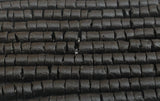 4-5mm Coconut Heishi, Coco Heishi, Natural Wood Beads, Coconut Shell Heishi  Black 24" strand
