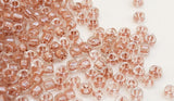 11/0 Japanese Glass Seed Beads Destash Inside Color Light Rose/Clear 30 grams