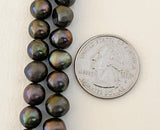 Potato Freshwater Pearl Beads Dark Gray