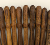 Carved Wood Hair Sticks Robles P-Top 6 1/2 inch 10pc