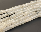 Rutilated Quartz Tube Barrel Beads-15Inch Strand