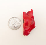 Large Red Coral Branch Bead 46x18