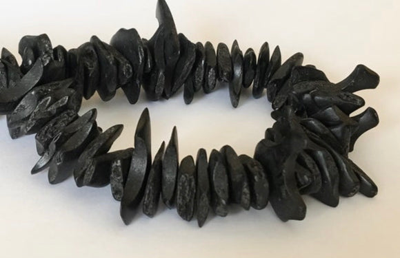 Coconut Wood Chips, Coco Chip Black Coconut Shell, Natural Wood Beads 7