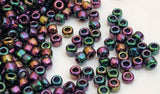 Destash Japanese Glass Seed Beads 11/0 Metallic Purple Rainbow