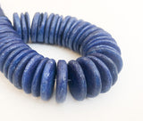 20mm Coconut Pukalet Disc Rondelle Spacer Beads Navy-30pc