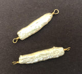 Biwa Pearl Links Connector Gold Filled